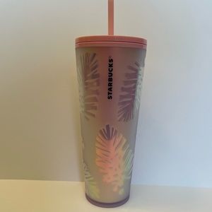 RARE Starbucks pink pine one iridescent tumbler